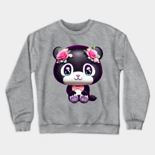 Cute kawaii panda bear Crewneck Sweatshirt